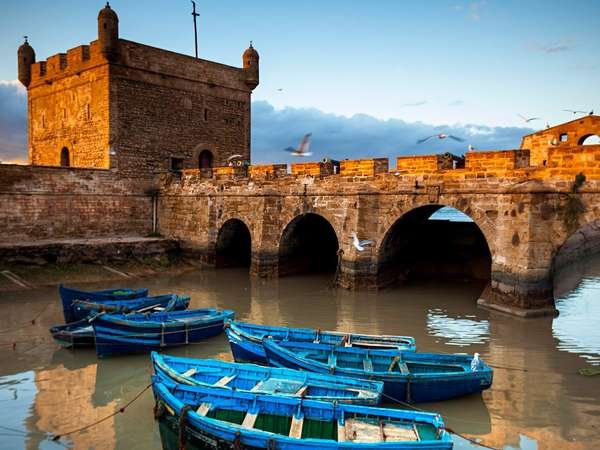 View of Essaouira Medina and beach during day trip from Marrakech